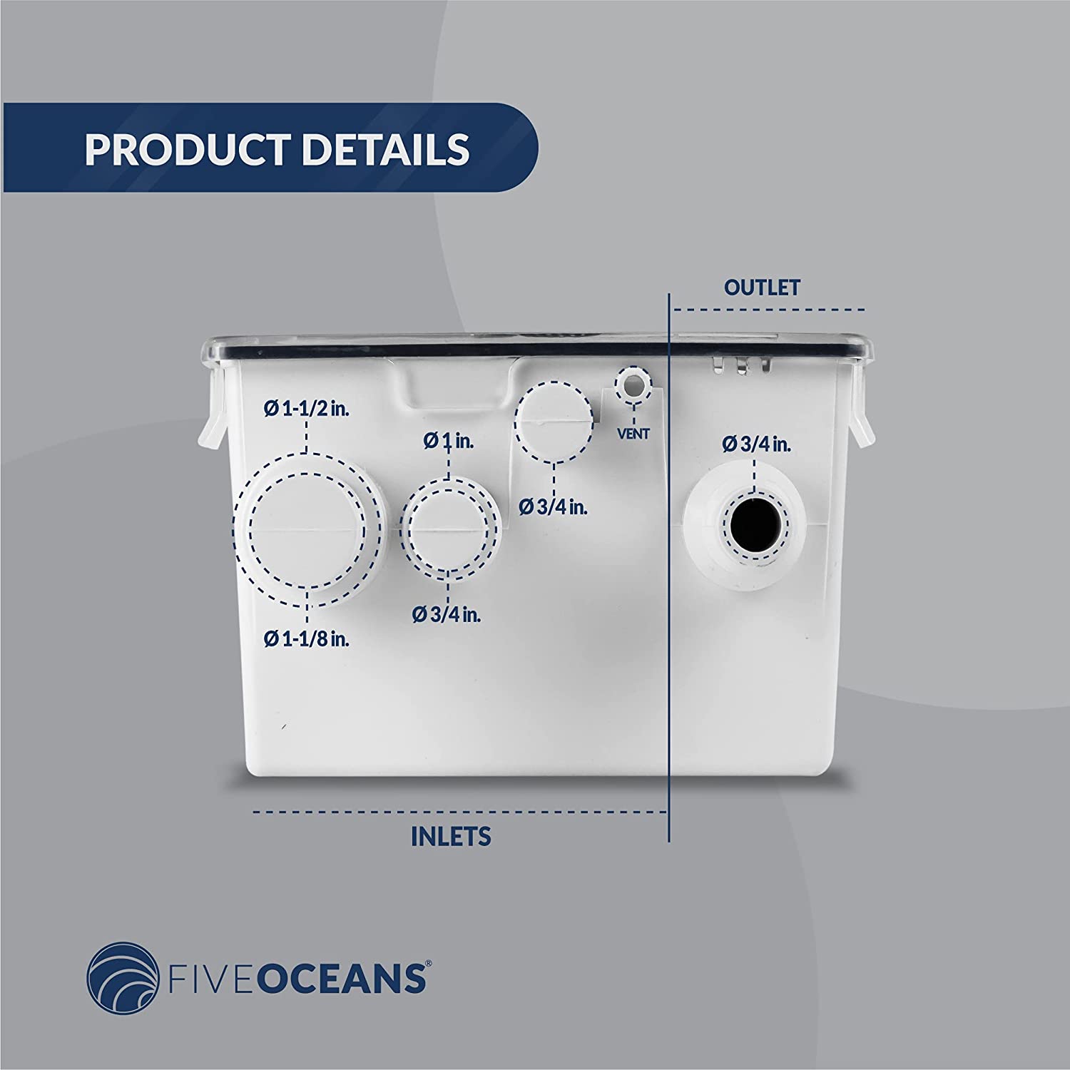 Shower Drain 12V Sump System w/Bilge Pump 750GPH - Boat, RV- Five Oceans-Canadian Marine &amp; Outdoor Equipment