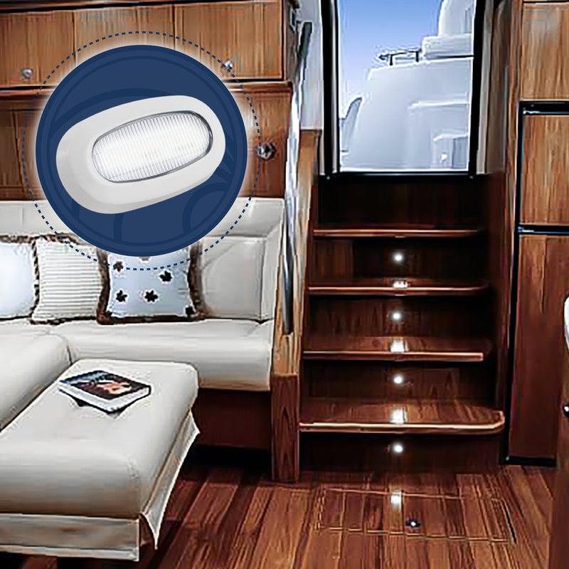LED Courtesy Accent Light, White Oblong, Cool White - Five Oceans | Canadian Marine & Outdoor Equipment