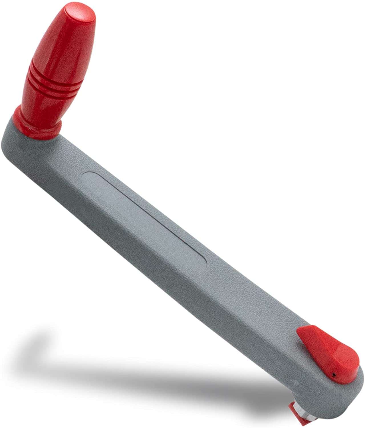 Universal Floating Lock-in Style Winch Handle, 8 inches (203 mm), Fiberglass Reinforced Plastic, Ball Bearing Grip Handle, Grey and Red | Canadian Marine & Outdoor Equipment