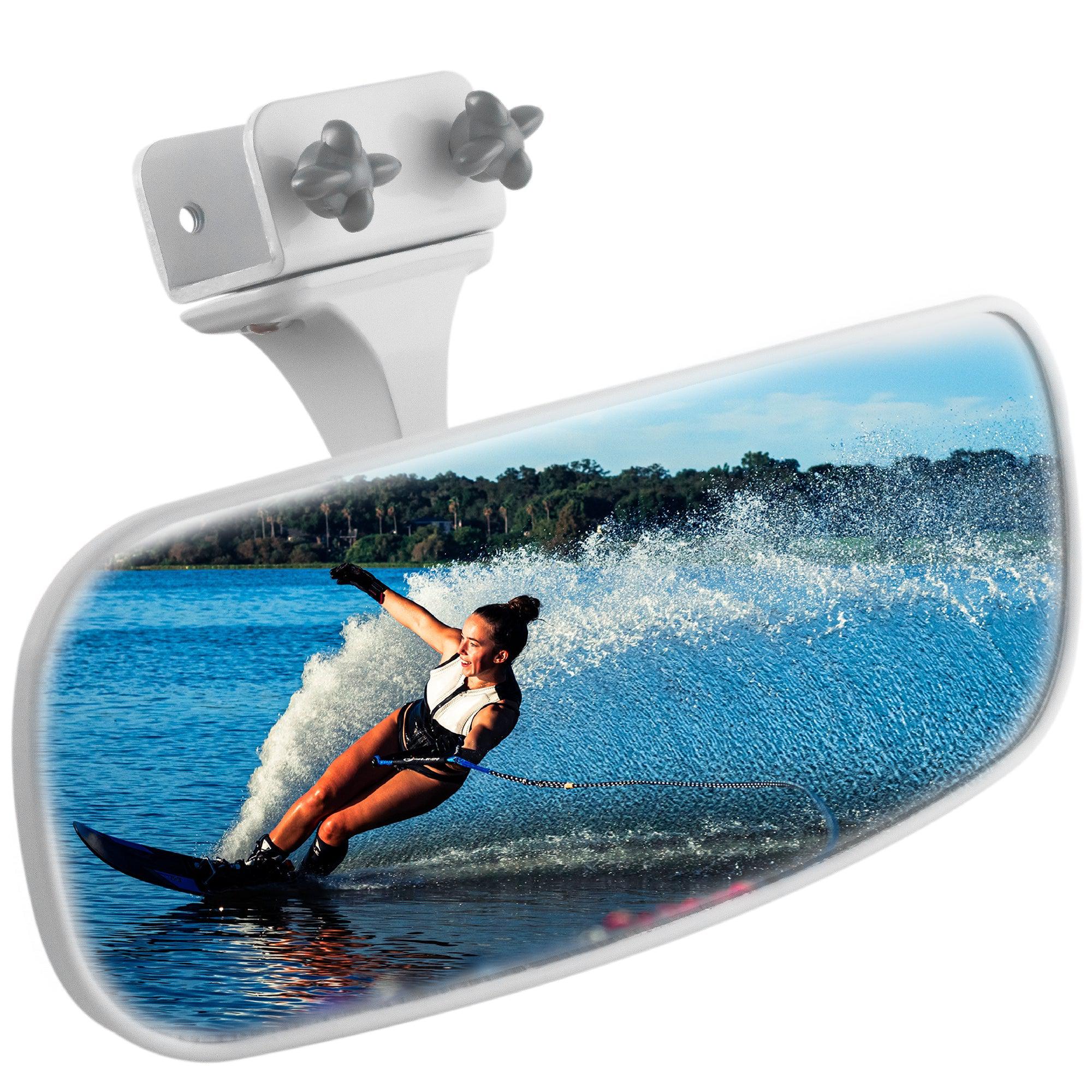 Universal White Adjustable Safety Rear-View Mirror for Boats-Canadian Marine &amp; Outdoor Equipment