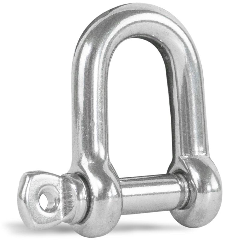Pin D Shackles, 3/16" Screw, Stainless Steel-Canadian Marine &amp; Outdoor Equipment