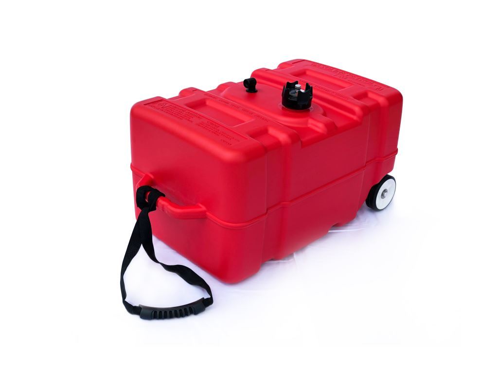 KIT: 12 Gallons Portable Fuel Tank with Wheels and fuel hose for Yamaha and Mercury - Five Oceans-Canadian Marine &amp; Outdoor Equipment