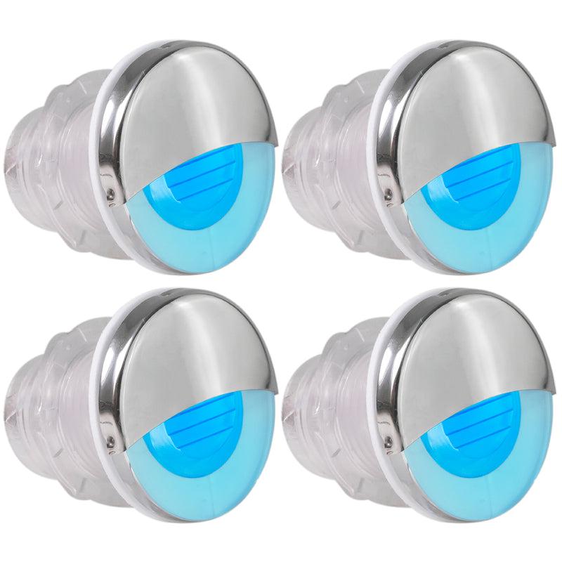 Livewell Courtesy Light, Round Accent, Blue LED, 4-Pack for Marine, Boat, RV, Motorhome-Canadian Marine &amp; Outdoor Equipment