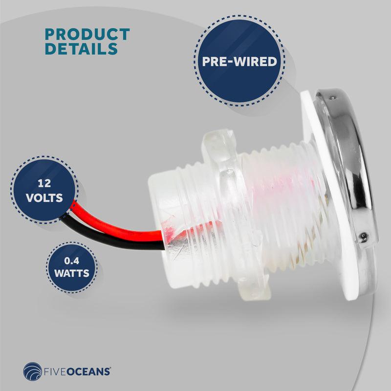 Round Blue LED Livewell Courtesy Light (4-Pack) – Boat/RV | Canadian Marine & Outdoor Equipment