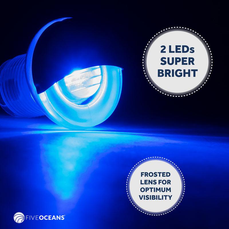 Round Blue LED Livewell Courtesy Light (4-Pack) – Boat/RV | Canadian Marine & Outdoor Equipment