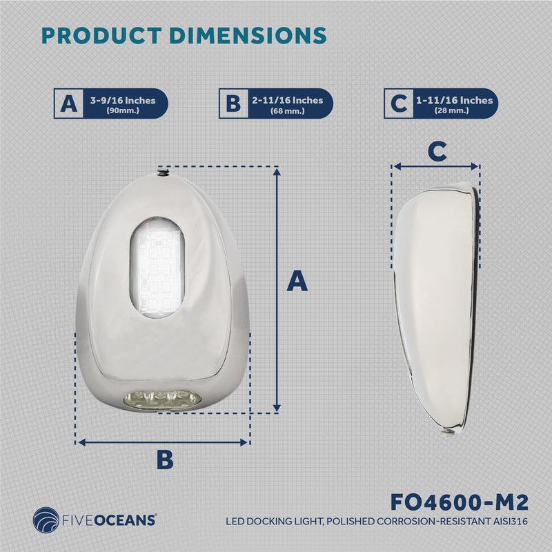 LED Front and Side Light for Docking, 2-Pack - Five Oceans-Canadian Marine &amp; Outdoor Equipment