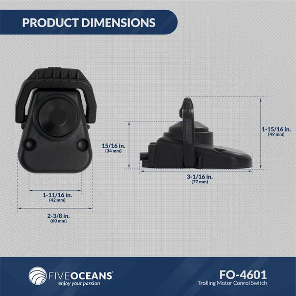 Trolling Motor Foot Control Switch, 12-24V DC | Five Oceans | Canadian Marine & Outdoor Equipment