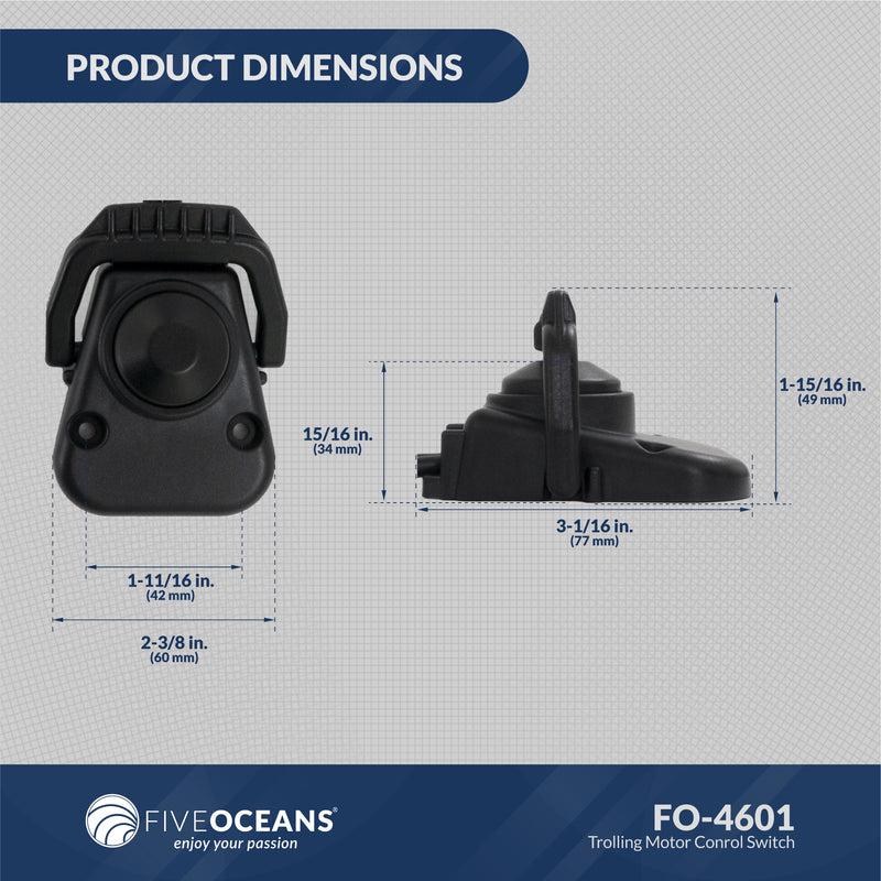 Trolling Motor Foot Control Switch, 12-24V DC - Five Oceans-Canadian Marine &amp; Outdoor Equipment