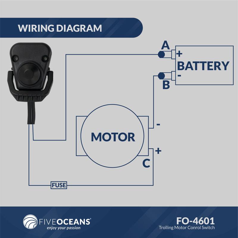 Trolling Motor Foot Control Switch, 12-24V DC - Five Oceans-Canadian Marine &amp; Outdoor Equipment