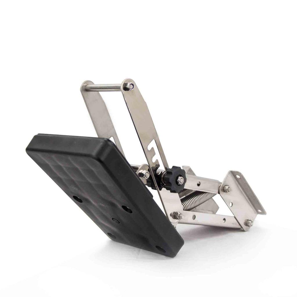 Marine Boat Adjustable Outboard Motor Bracket, Heavy Duty, AISI316 Stainless-Steel for 2 and 4 Stroke Outboards Up to 130lbs 60kg, Black Poly Mounting Board 25HP | Canadian Marine & Outdoor Equipment
