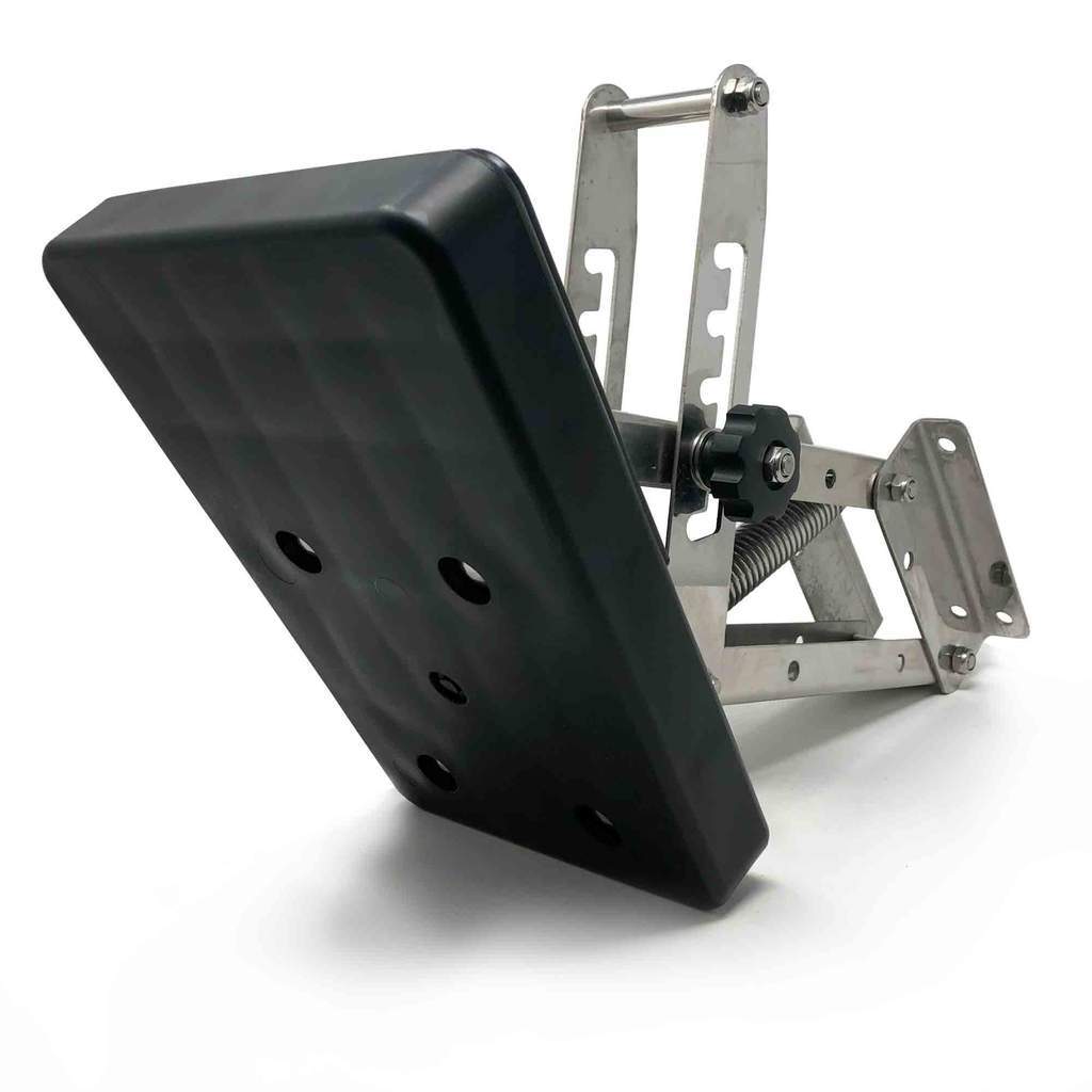 Marine Boat Adjustable Outboard Motor Bracket, Heavy Duty, AISI316 Stainless-Steel Fine Polished for 2 and 4 Stroke Outboards Up to 88lbs 40kg, Black Poly Mounting Board 20HP-Canadian Marine &amp; Outdoor Equipment