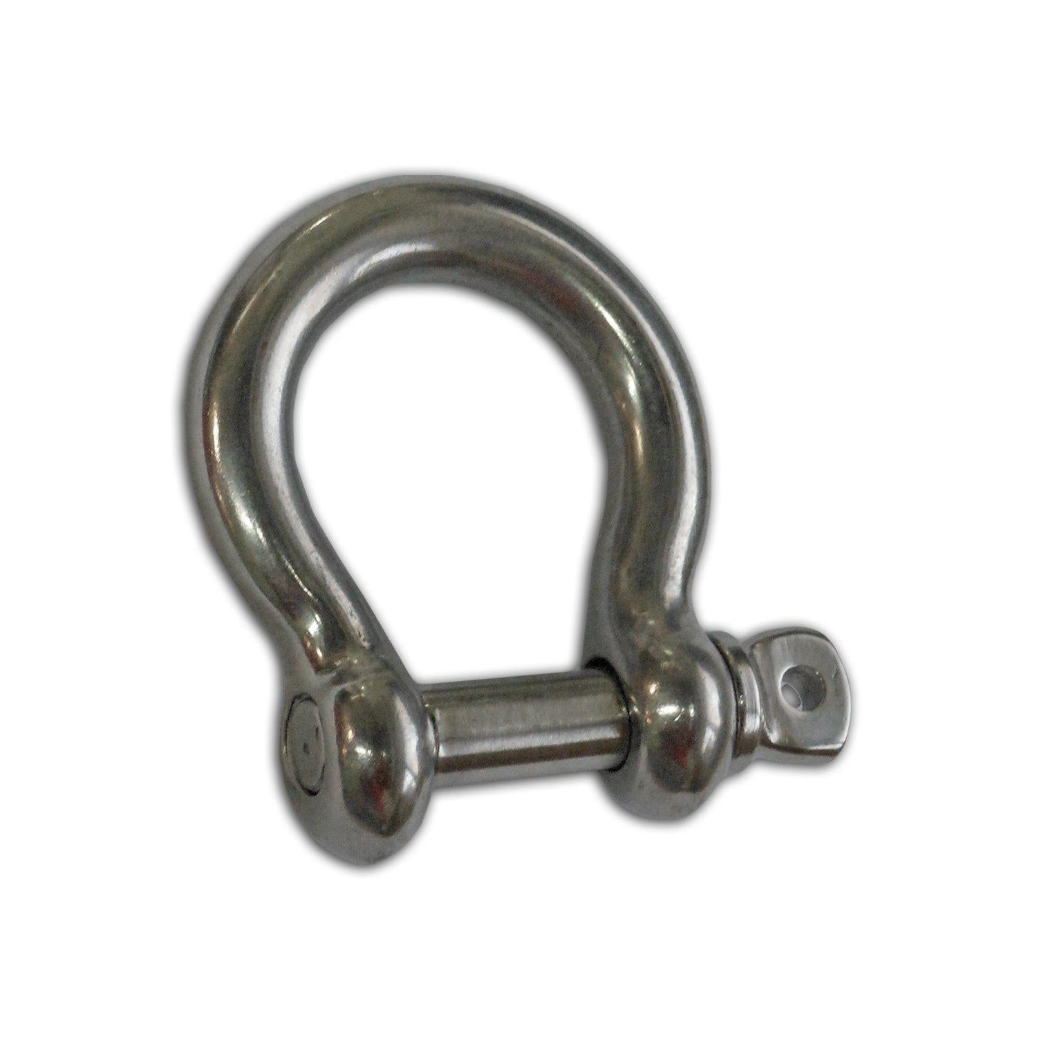 Bow Shackle w/ Self-Locking Pin 3/8" Stainless Steel (Set of 4)-Canadian Marine &amp; Outdoor Equipment