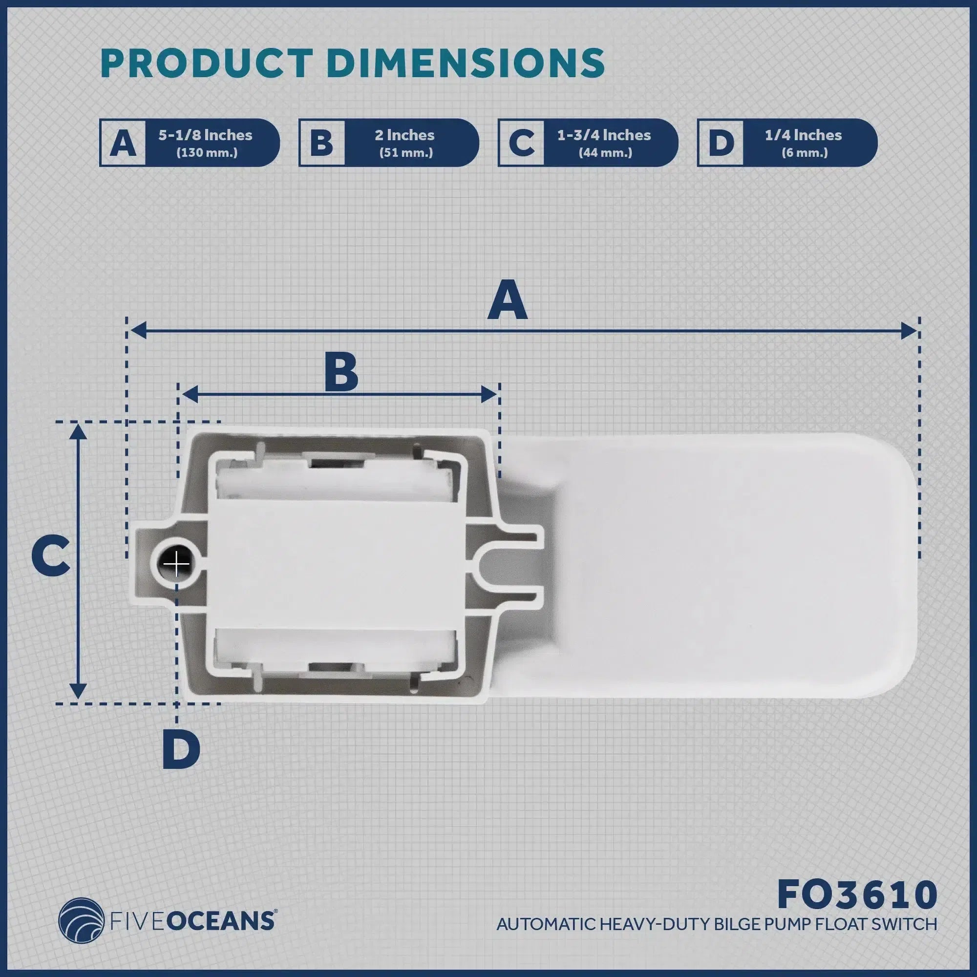 Automatic Boat Bilge Pump Float Switch 20 Amps - Five Oceans-Canadian Marine &amp; Outdoor Equipment