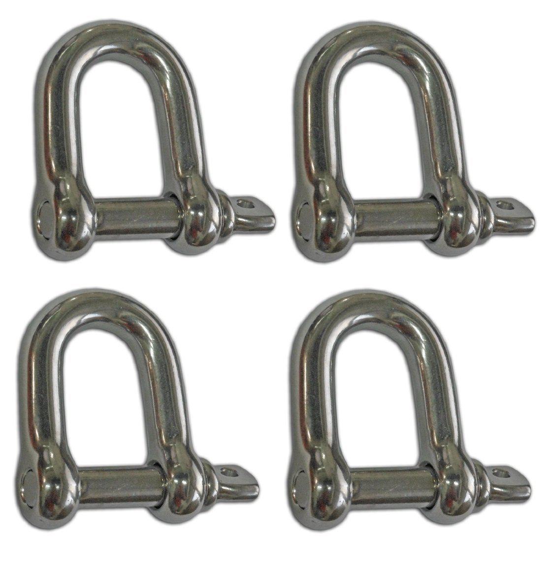 Captive Pin Chain D Type Rigging Shackle 5/16" (Set of 4) | Canadian Marine & Outdoor Equipment