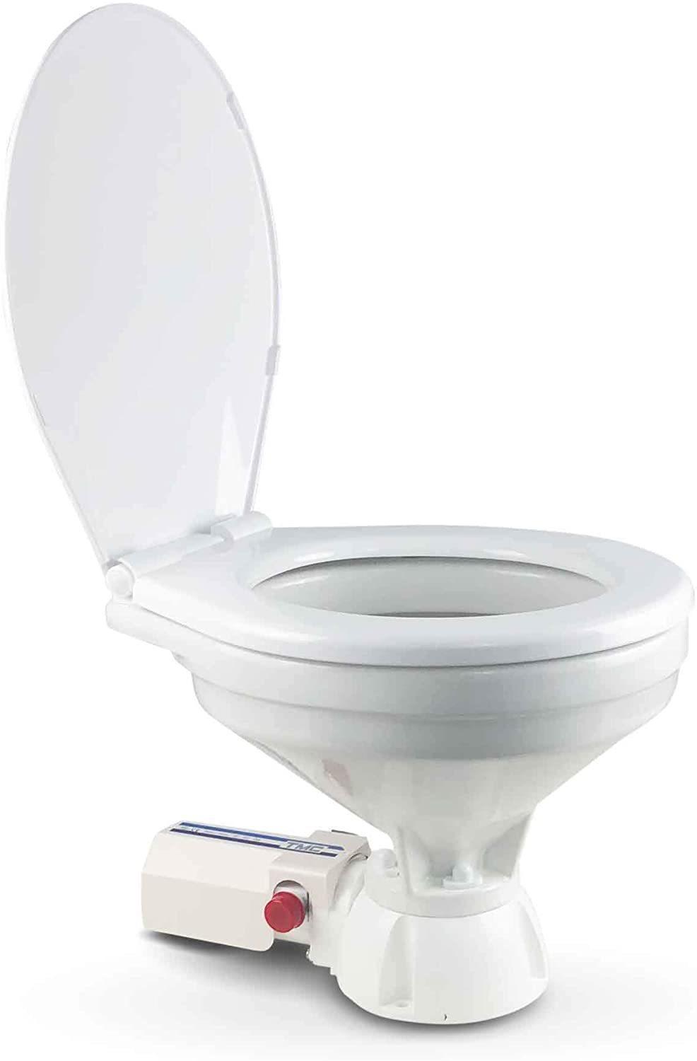 TMC Marine Electric Toilet Large Bowl with Macerator Pump and Flush Control-Canadian Marine &amp; Outdoor Equipment