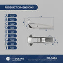 Five Oceans Self-launching Anchor Bow Roller 13-1/8 in. AISI316 Stainless Steel FO-73 | Canadian Marine & Outdoor Equipment