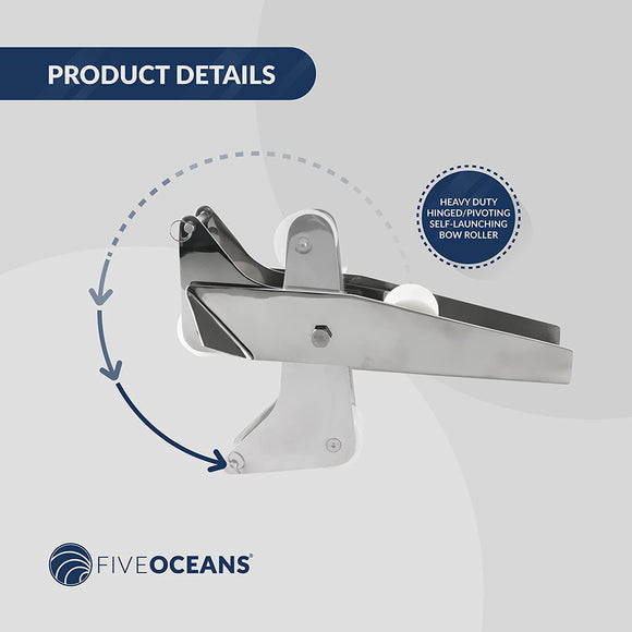 Five Oceans Self-launching Anchor Bow Roller 13-1/8 in. AISI316 Stainless Steel FO-73 | Canadian Marine & Outdoor Equipment
