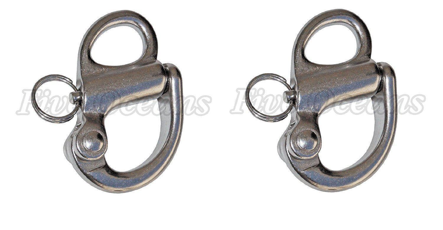 Fixed Bail Snap Shackles, 2 5/8" (SET OF 2)-Canadian Marine &amp; Outdoor Equipment