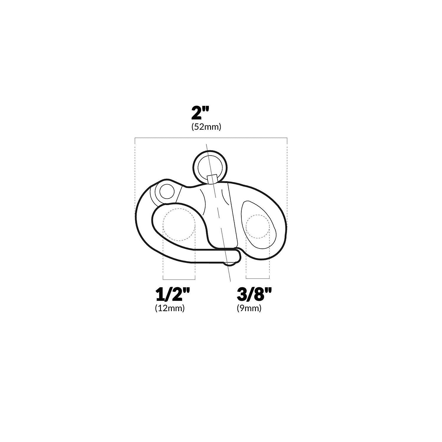 Fixed Bail Snap Shackles, 2"-Canadian Marine &amp; Outdoor Equipment
