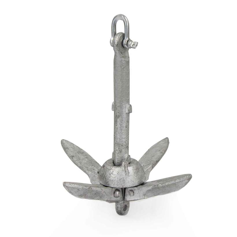 Folding Grapnel Anchors Galvanized Hot-Dipped - 1.5 lbs | 0.7 kg - Five Oceans-Canadian Marine &amp; Outdoor Equipment