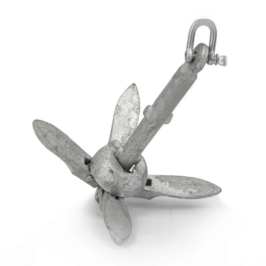Folding Grapnel Anchors Galvanized Hot-Dipped - 1.5 lbs | 0.7 kg - Five Oceans-Canadian Marine &amp; Outdoor Equipment