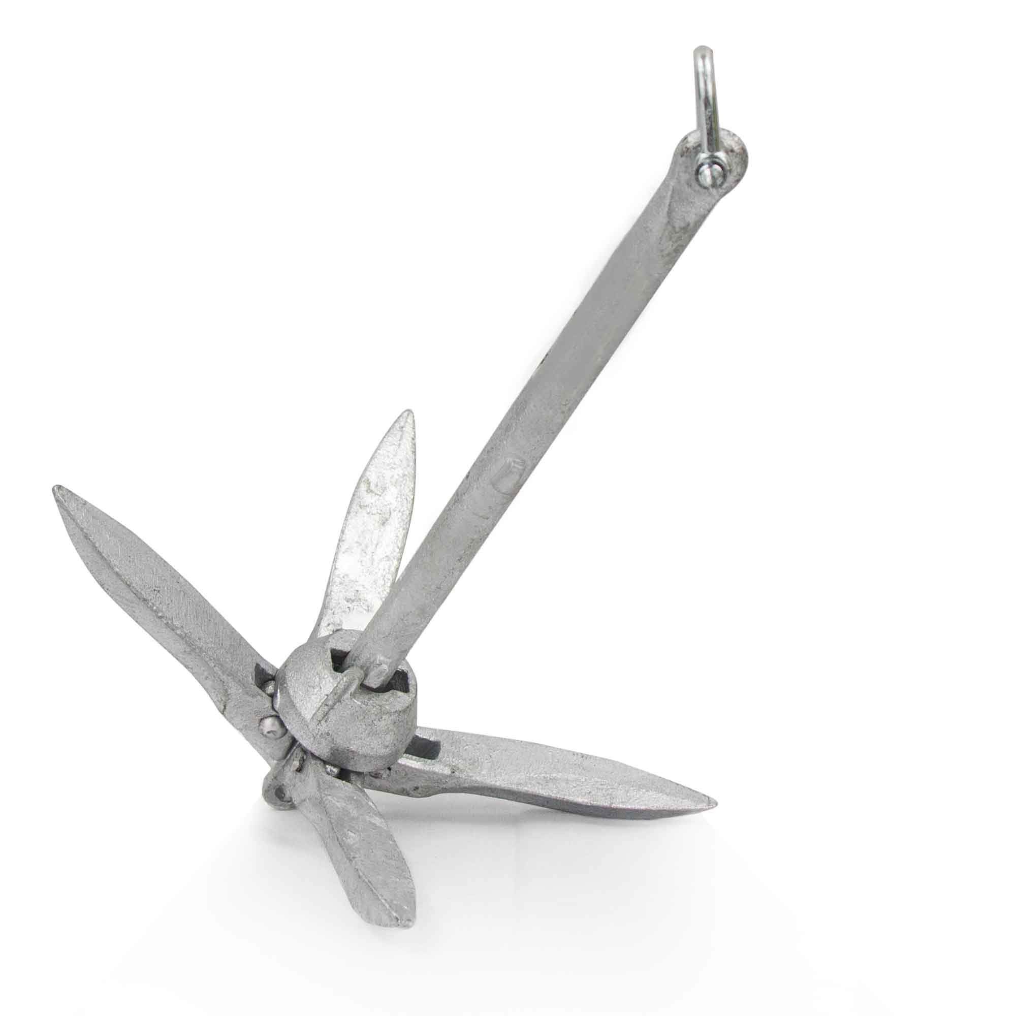 Folding Grapnel Anchors Galvanized Hot-Dipped - 3.1 lbs | 1.4 kg - Five Oceans-Canadian Marine &amp; Outdoor Equipment