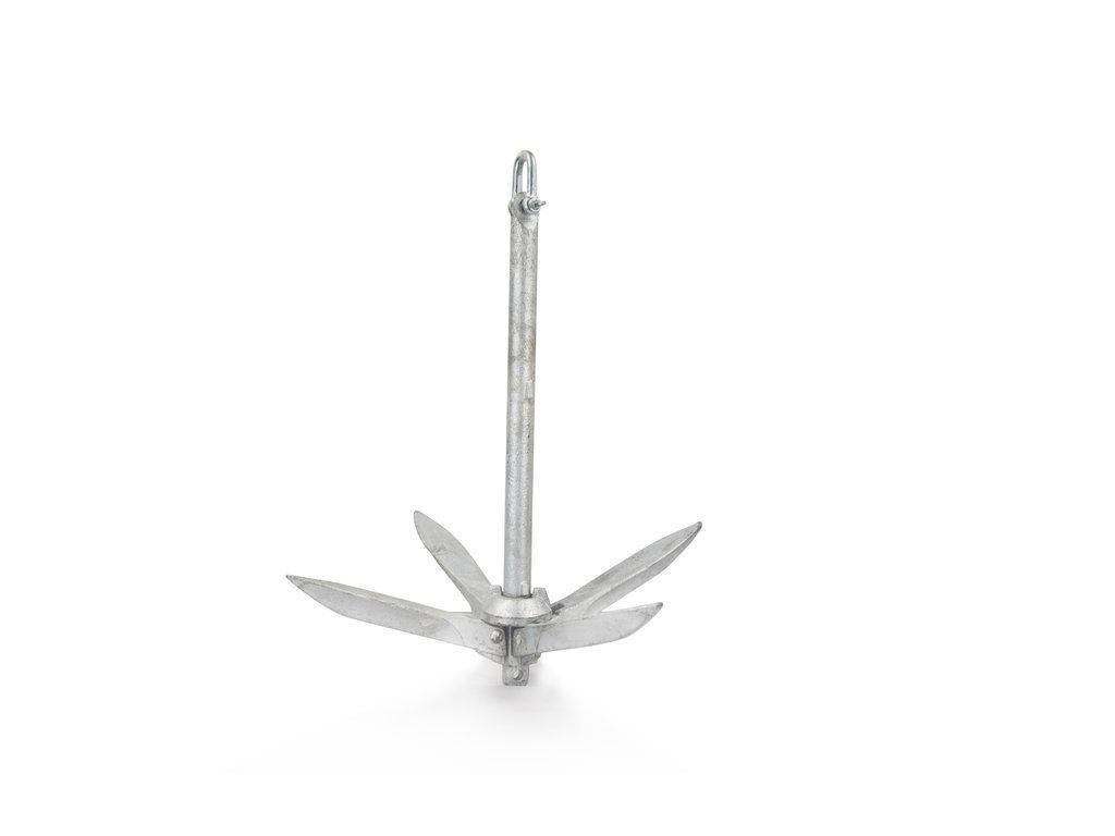 Folding Grapnel Anchors, Hot Dipped Galvanized 12 lbs | 5.4 kg - Five Oceans-Canadian Marine &amp; Outdoor Equipment