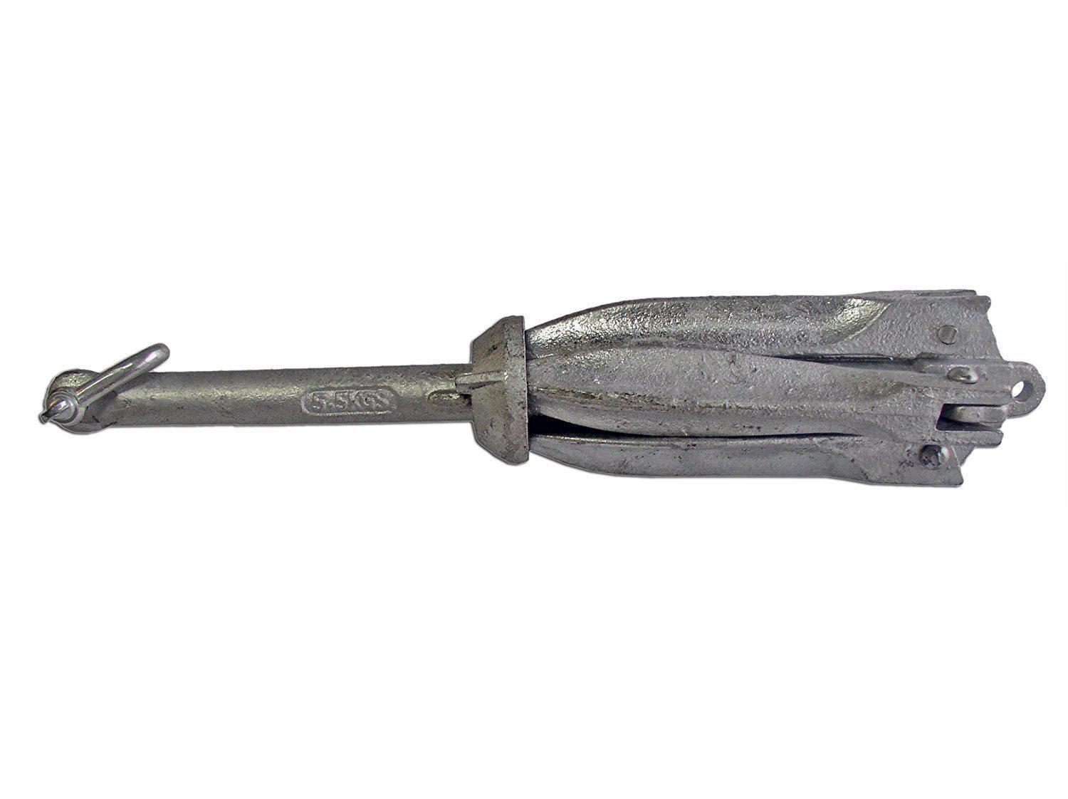 Folding Grapnel Anchors, Hot Dipped Galvanized 12 lbs | 5.4 kg - Five Oceans-Canadian Marine &amp; Outdoor Equipment