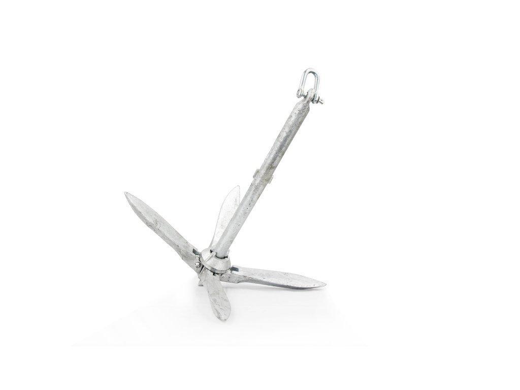 Folding Grapnel Anchors, Hot Dipped Galvanized 12 lbs | 5.4 kg - Five Oceans-Canadian Marine &amp; Outdoor Equipment