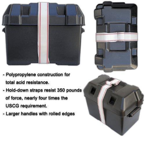 Marine Plastic Battery Box for Boats RVs Campers with Hold Down Strap - 27 Series - Five Oceans-Canadian Marine &amp; Outdoor Equipment