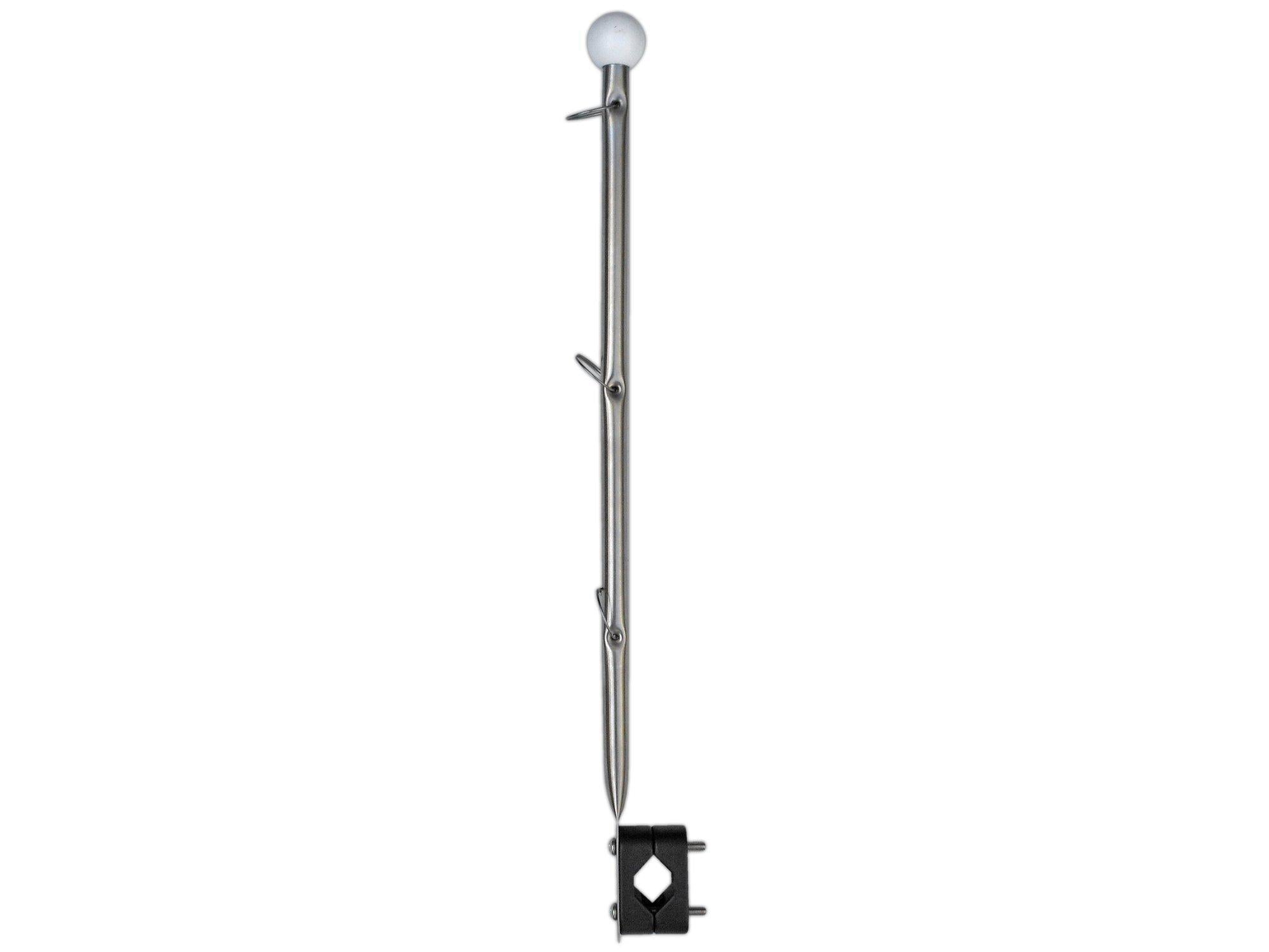 Marine Rail Mount Flag Pole Stainless Steel (7/8"-1 1/4")-Canadian Marine &amp; Outdoor Equipment