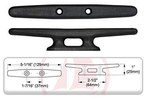 Black Nylon Open Base Cleat, 5" for Boats and docks - Five Oceans | Canadian Marine & Outdoor Equipment