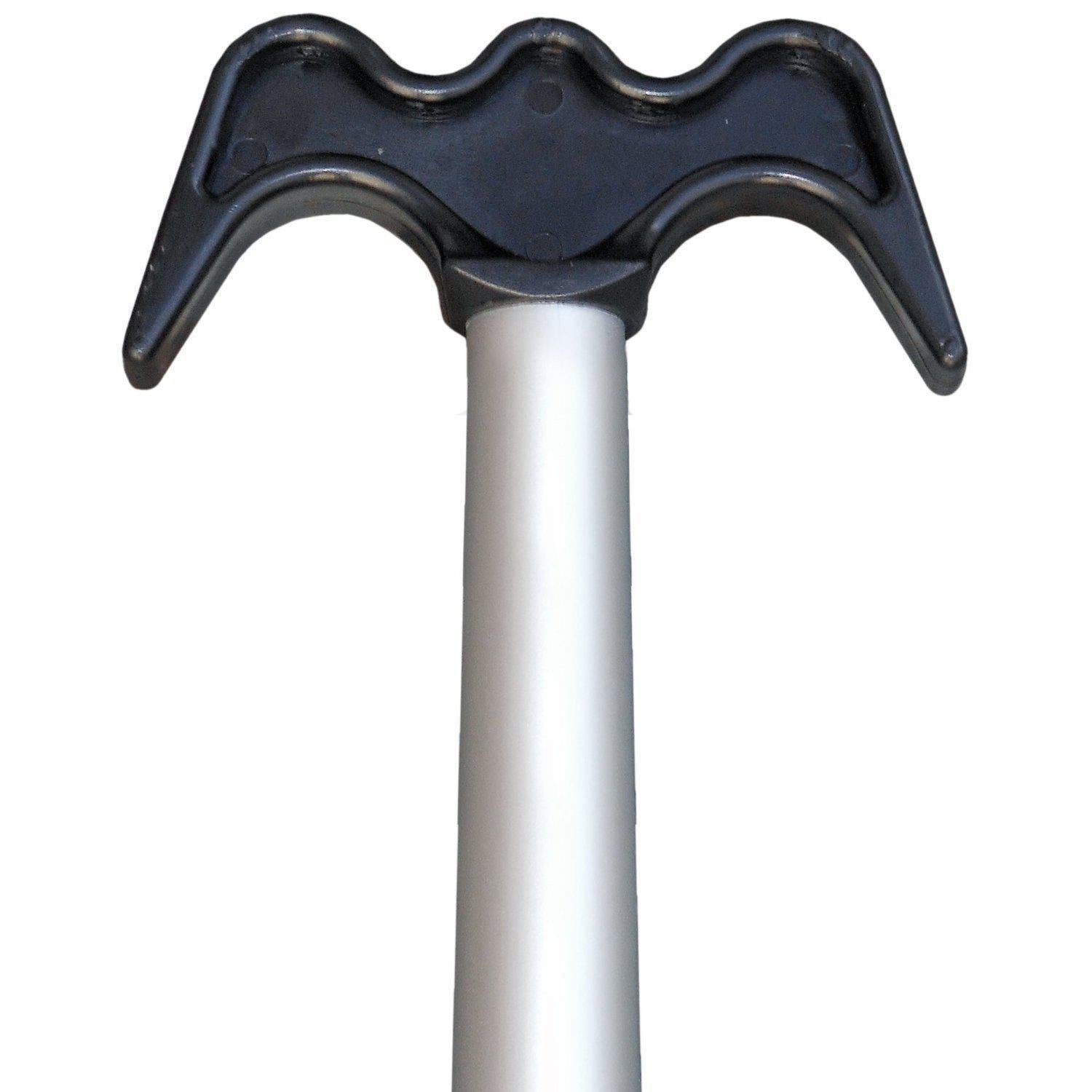 Dual Purpose Paddle and Boat Hook, Black, 4ft (48 inches - 1.2m), Anodized Aluminum Shaft, Reinforced ABS Plastic Blade & Hook, Lightweigh-Canadian Marine &amp; Outdoor Equipment