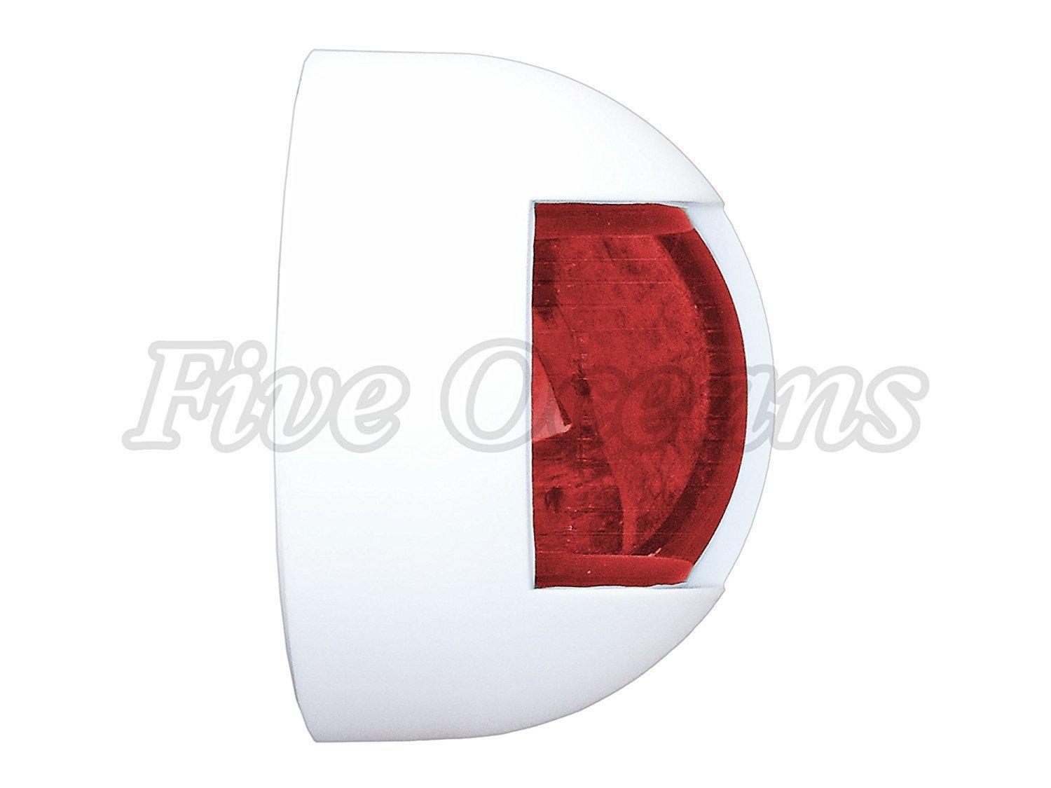 Round 12V LED Red Port Side Navigation Light for Boats- Five Oceans (BC-3700)-Canadian Marine &amp; Outdoor Equipment