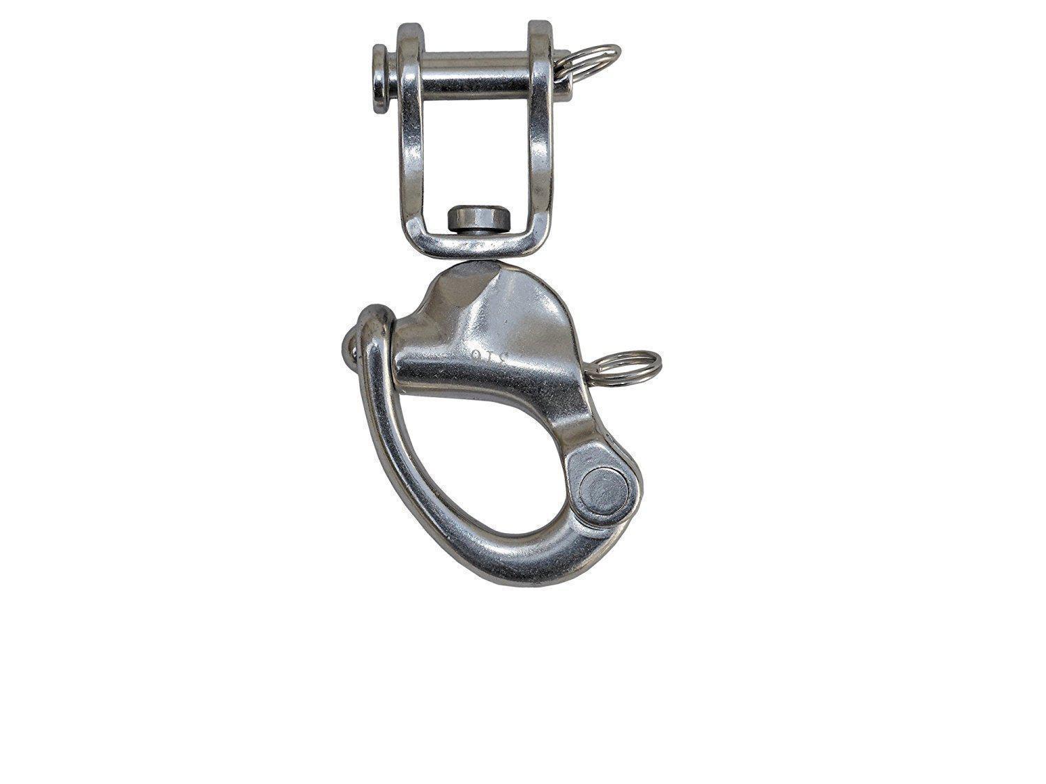 (SET OF 2) 5" Jaw Swivel Snap Tack Shackle for Sailboat - Stainless Steel - Five Oceans-Canadian Marine &amp; Outdoor Equipment