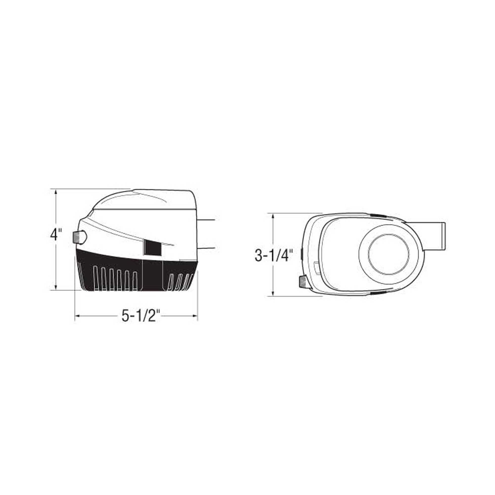 Sahara S1100 GPH Automatic Bilge Pump, 12V - Attwood-Canadian Marine &amp; Outdoor Equipment