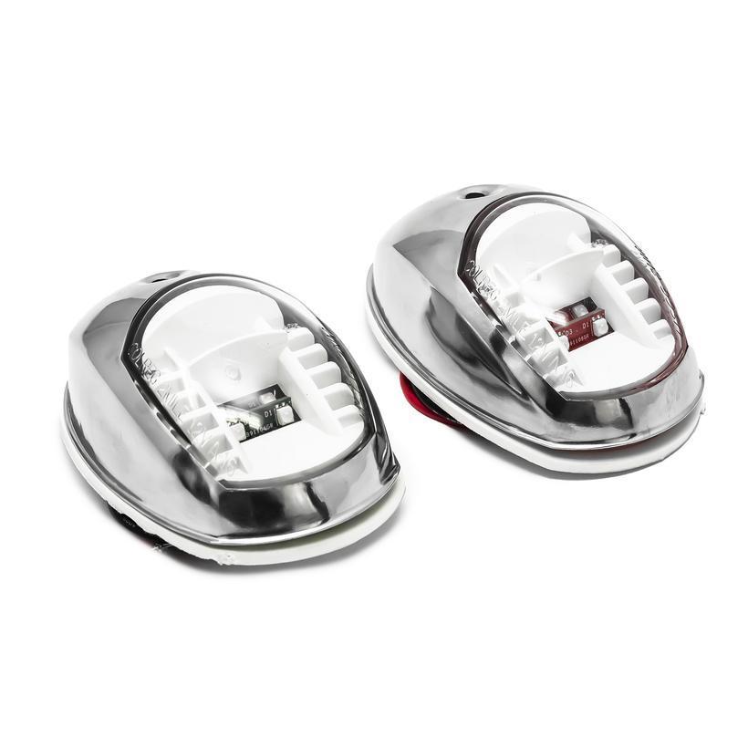 Stainless Steel Navigation 12V LED Side Lights (Pair Set) - Five Oceans-Canadian Marine &amp; Outdoor Equipment