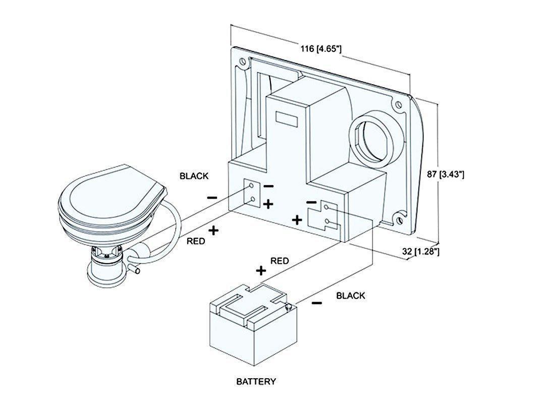 TMC Panel Switch-Flush Control with Electric Toilet Protection-Canadian Marine &amp; Outdoor Equipment