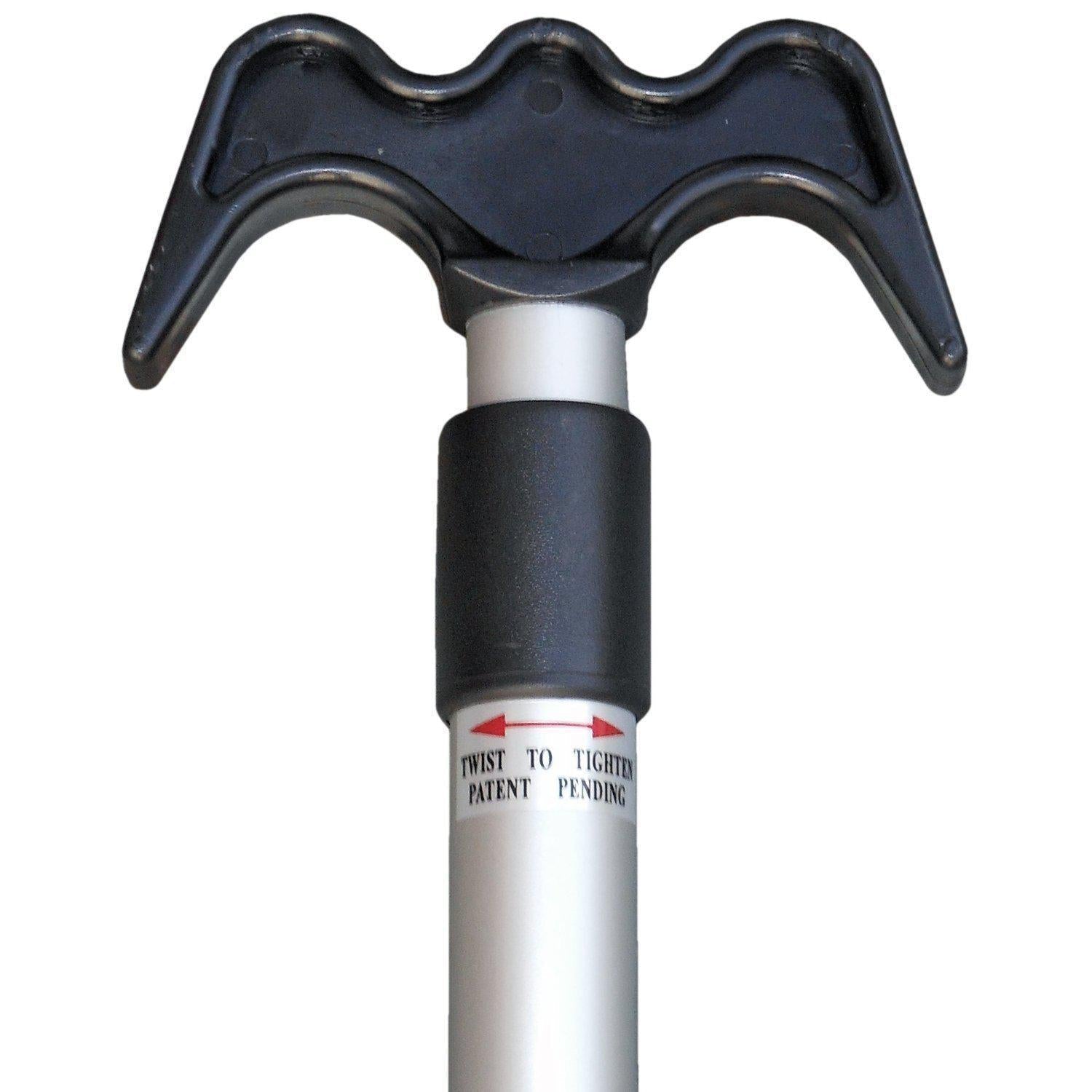 Telescoping Dual Purpose Paddle and Boat Hook, Black, Extends from 45 in (114cm) to 72 in (183cm), Anodized Aluminum Shaft, ABS Plastic Blade-Canadian Marine &amp; Outdoor Equipment