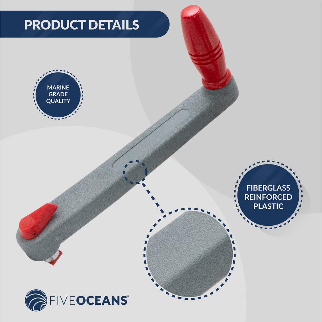 Universal Floating Grey Locking Winch Handle, 10" - Five Oceans-Canadian Marine &amp; Outdoor Equipment