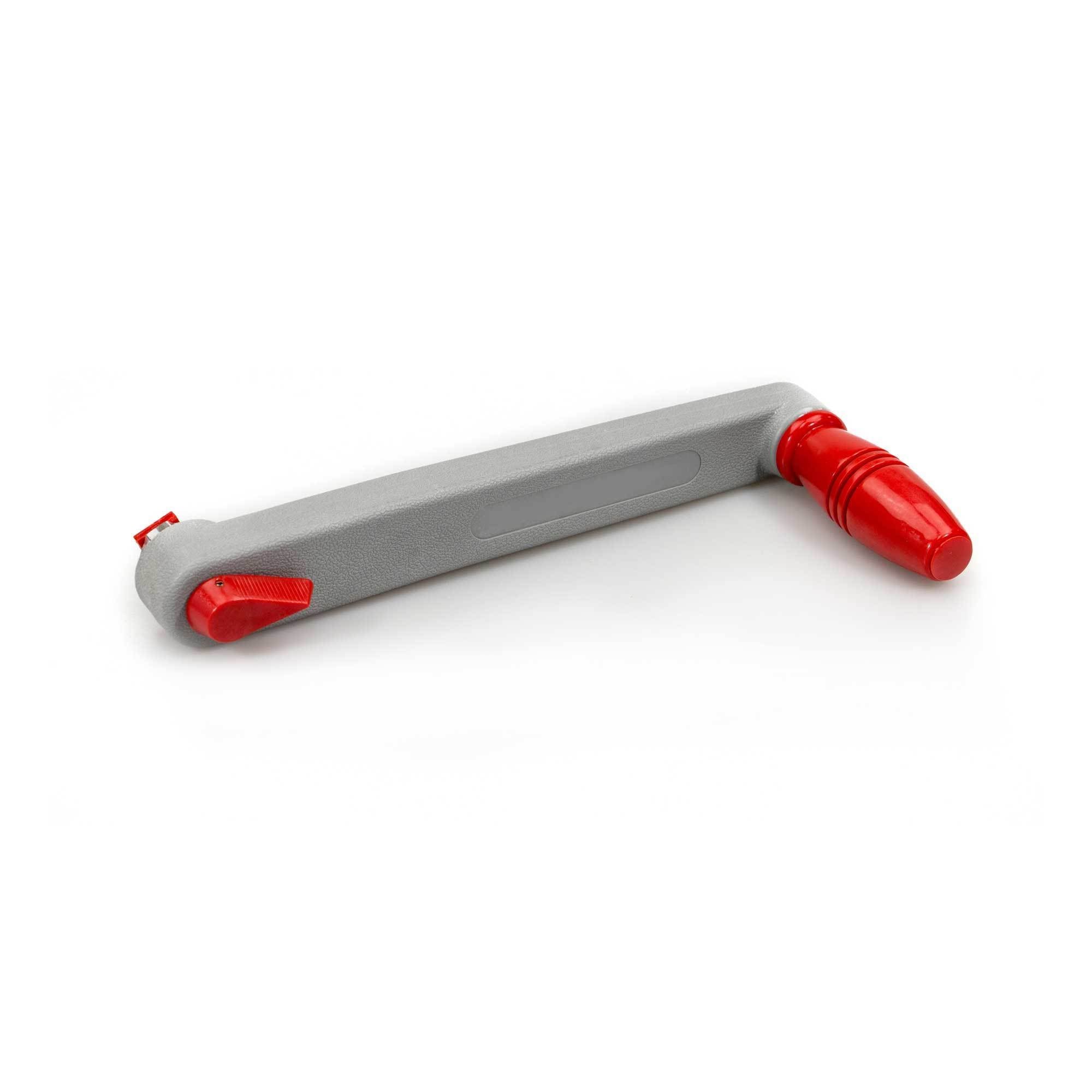 Universal Floating Lock-in Style Winch Handle, 8 inches (203 mm), Fiberglass Reinforced Plastic, Ball Bearing Grip Handle, Grey and Red | Canadian Marine & Outdoor Equipment
