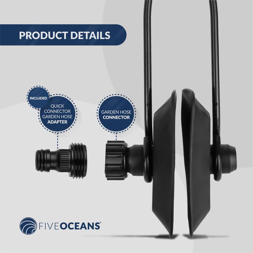 Universal Outboard Motor Flusher, Rectangular Marine Grade Rubber Muffs, For Outboard-I/O Sterndrives, with Garden Hose Connector, Connector-Canadian Marine &amp; Outdoor Equipment