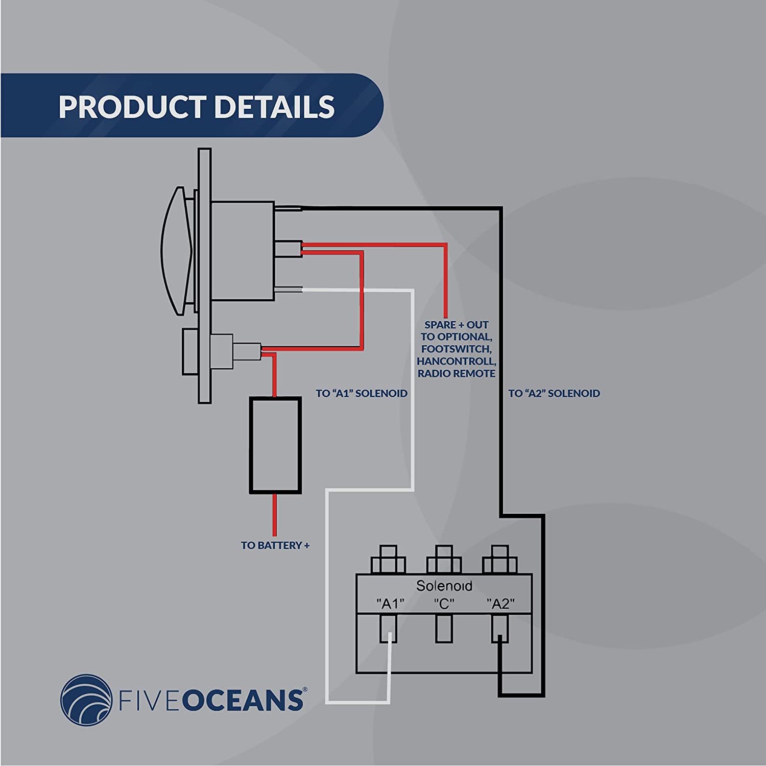 12V Windlass Rocker Switch Panel, SPDT 3-Terminal – Five Oceans | Canadian Marine & Outdoor Equipment