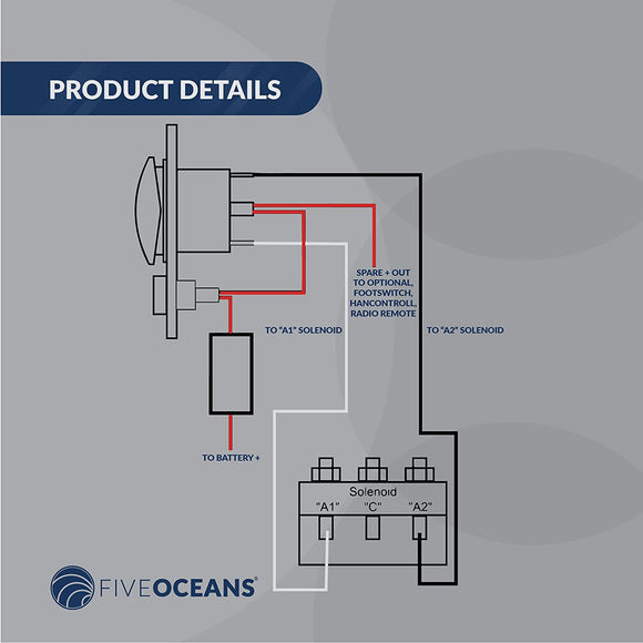 12V Windlass Rocker Switch Panel, SPDT 3-Terminal – Five Oceans | Canadian Marine & Outdoor Equipment